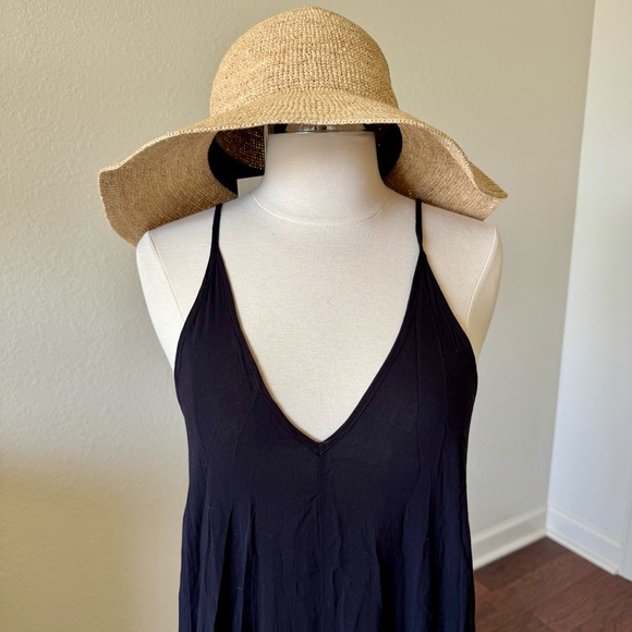 Elan Black Sleeveless Spaghetti Strap Maxi Sundress - Picture 2 of 4
